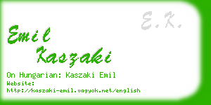 emil kaszaki business card